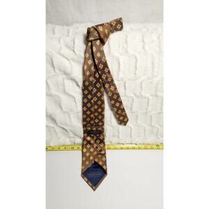 Vintage Trussini Italy Silk Geometric Diamond Pattern Tie